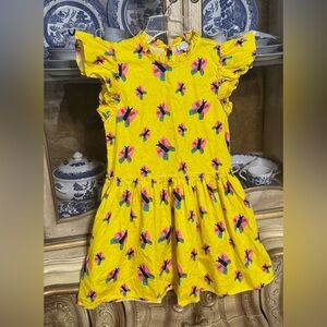 Stella McCartney Kids yellow butterfly dress 8y girls